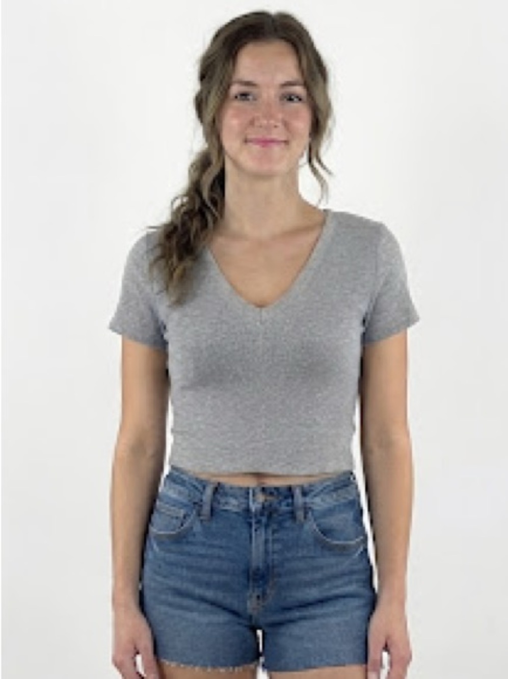 FCT Basics Ribbed Crop Top Size Large NWT